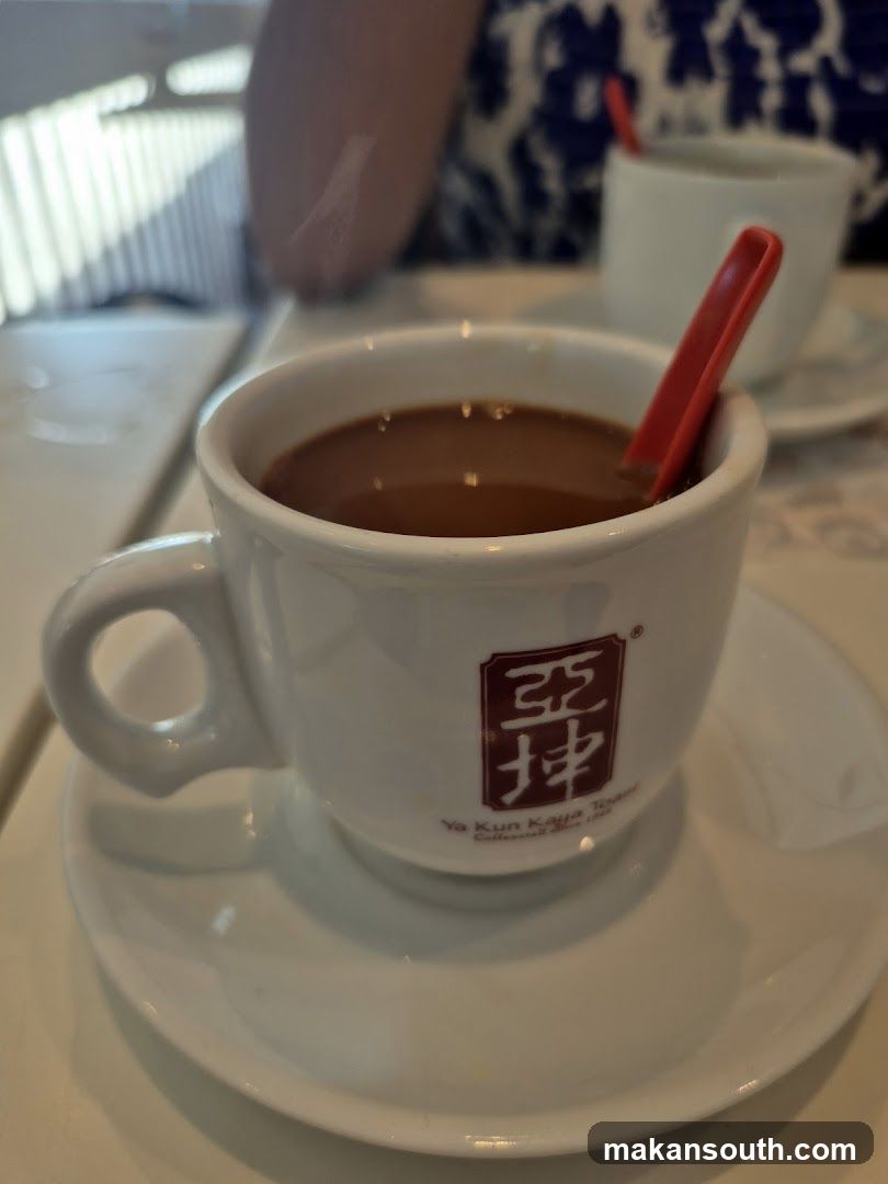 Cup of tea at Ya Kun Kaya Toast