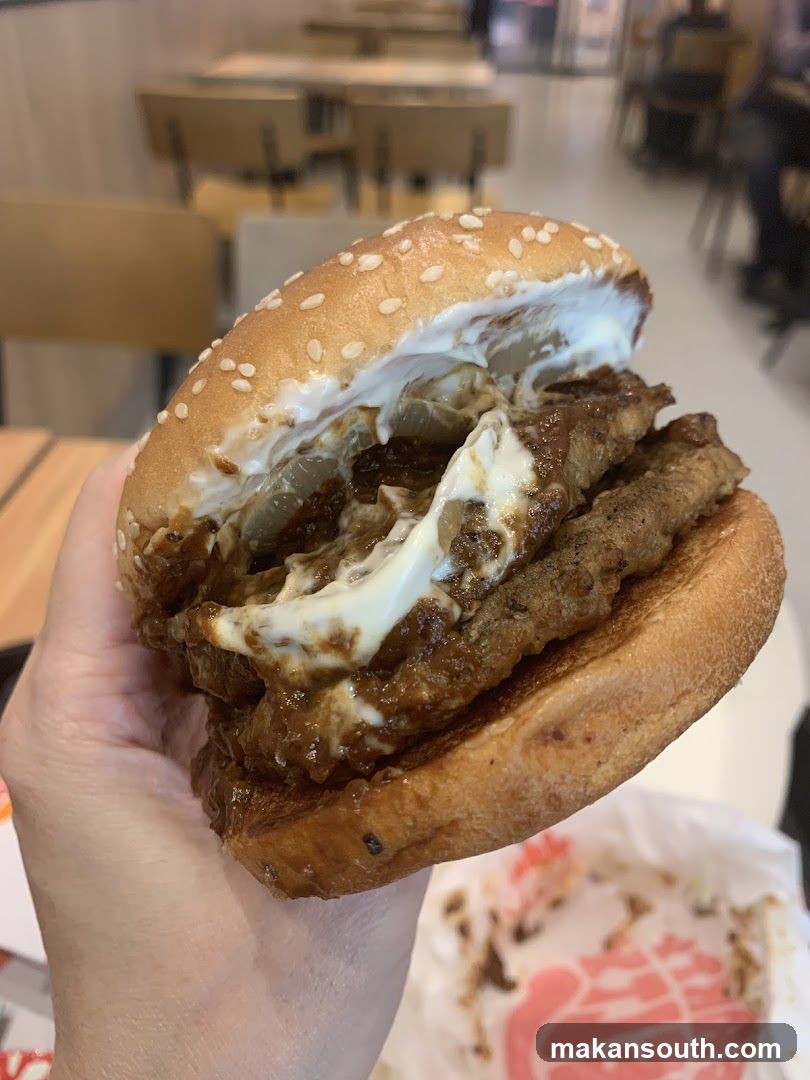 Handheld Burger with Sesame Bun