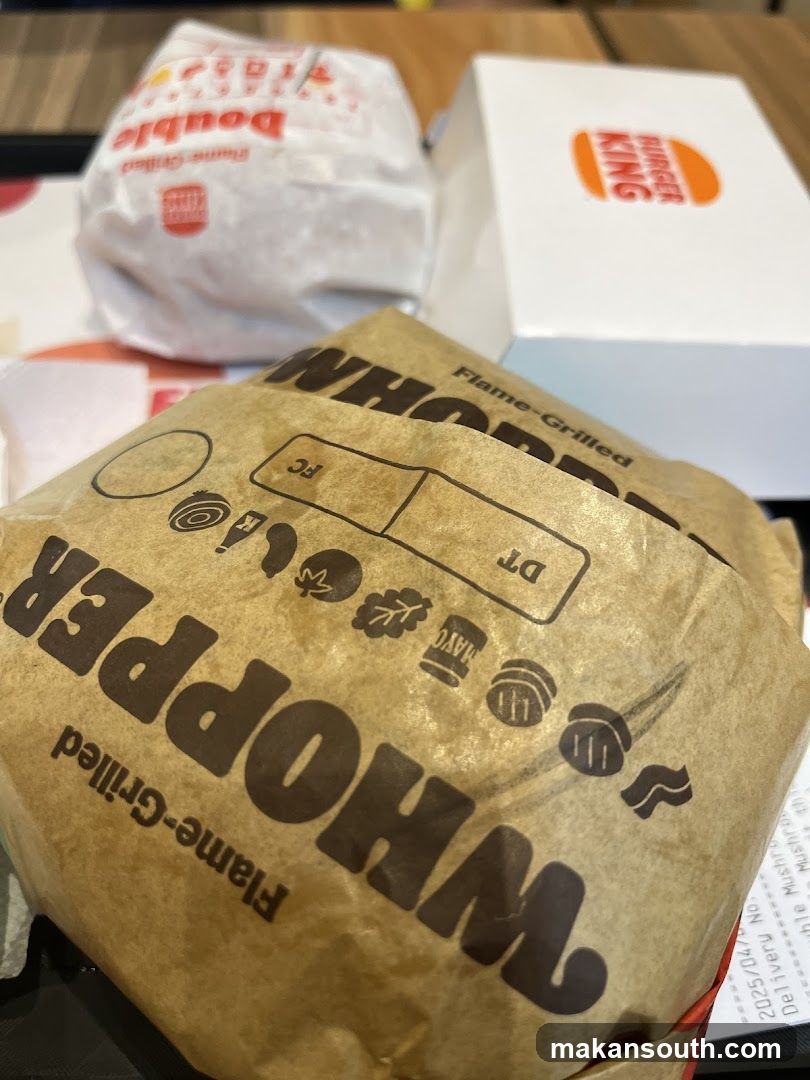 Burger King Whopper and Double Flame-Grilled