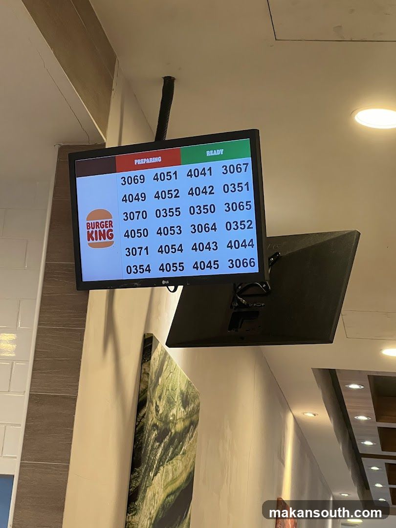 Burger King Order Screen
