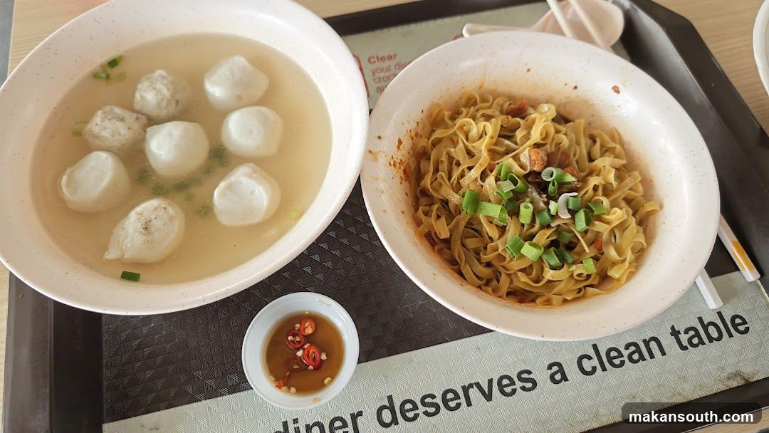Noodle and Fish Ball Soup Meal