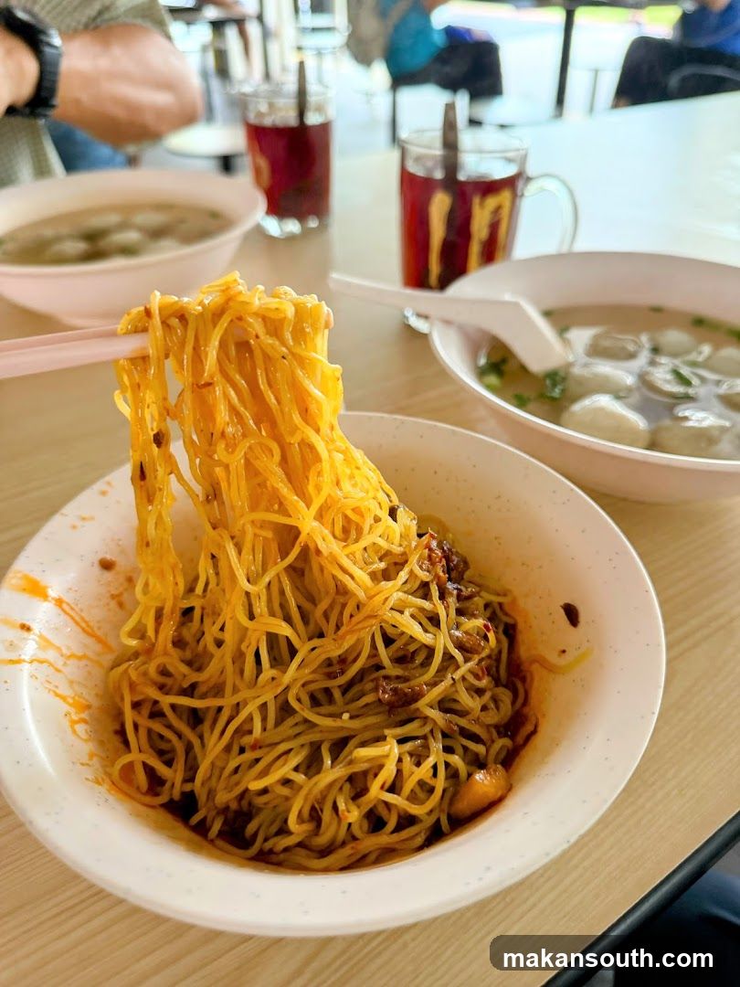 Noodle and Soup Bowl at a Cafe
