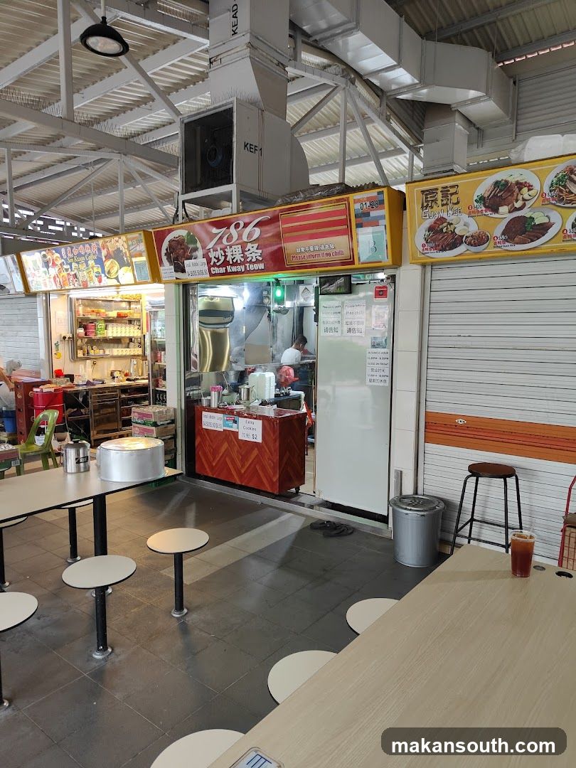 Food Court Interior with Shop Fronts