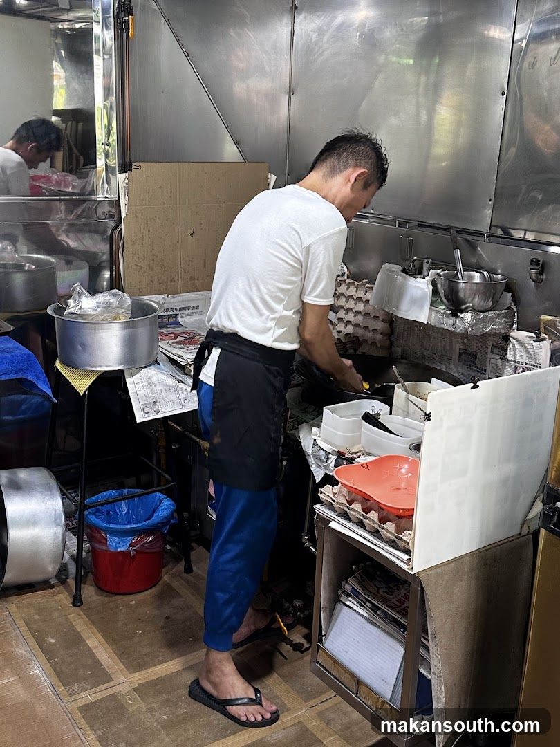 Kitchen Interior with Staff Cooking