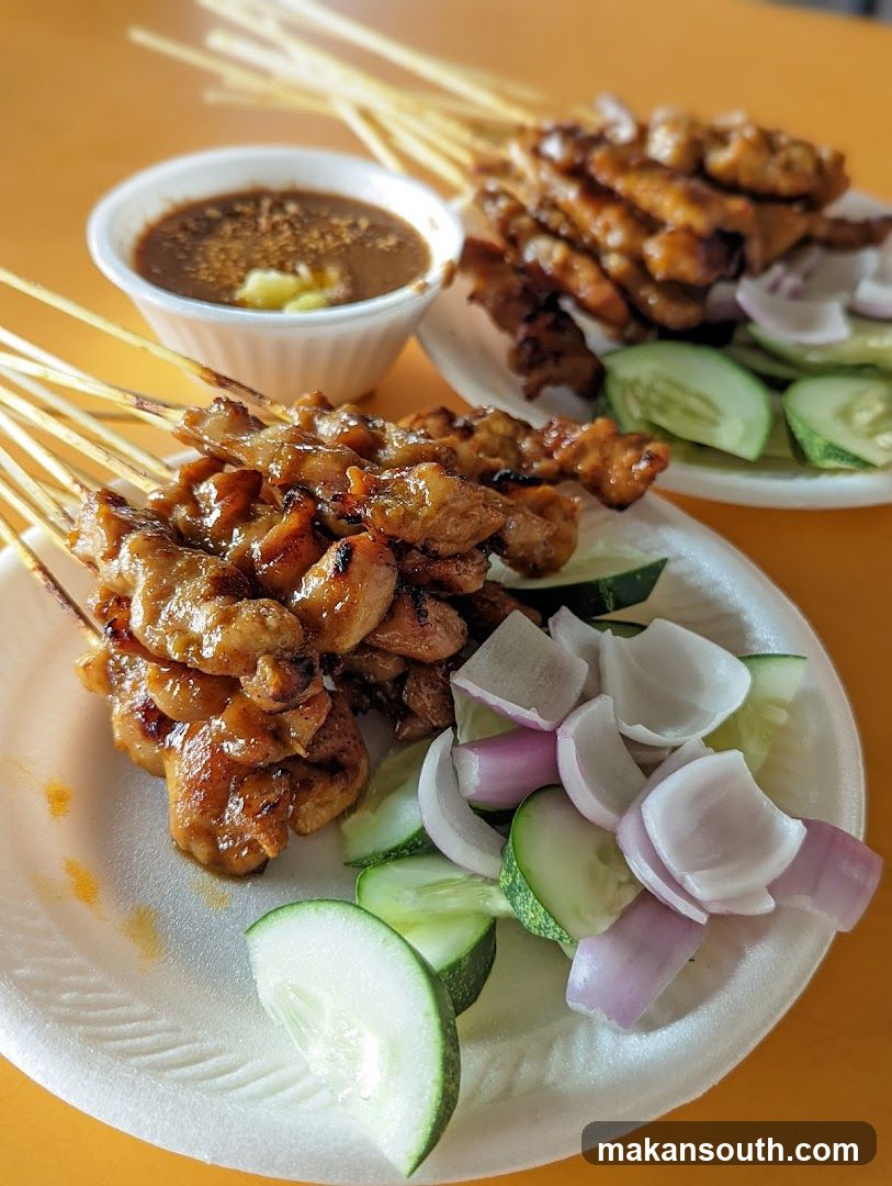Sate Ayam with Side Dishes