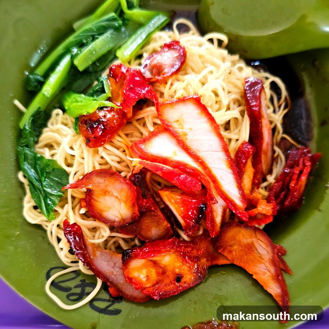Roast Chicken Noodles with Greens