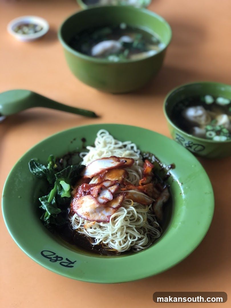 Noodle Bowl with Roast Pork and Greens