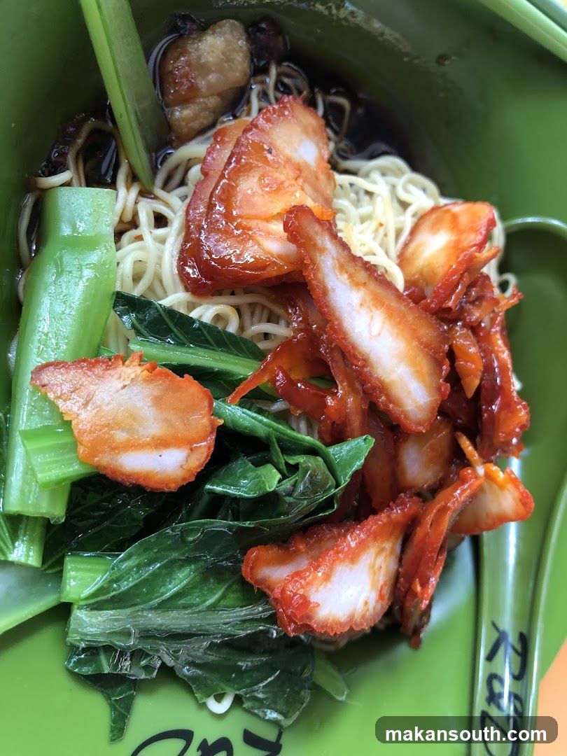 Noodle Bowl with Roast Pork and Greens