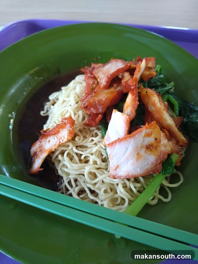 Noodle Dish with Meat and Greens