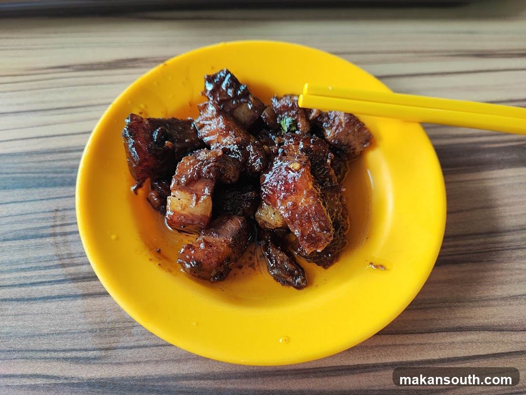 Braised Pork Belly on Yellow Plate