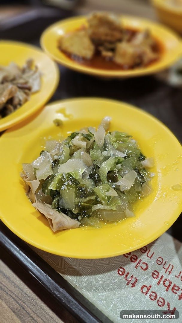 Food Dishes on Yellow Plates