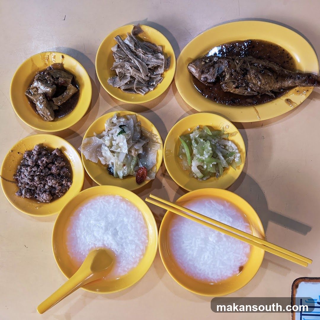 Rice Porridge Meal Spread