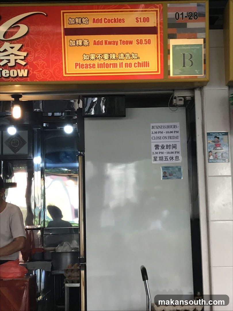 Food Stall Entrance with Menu Sign