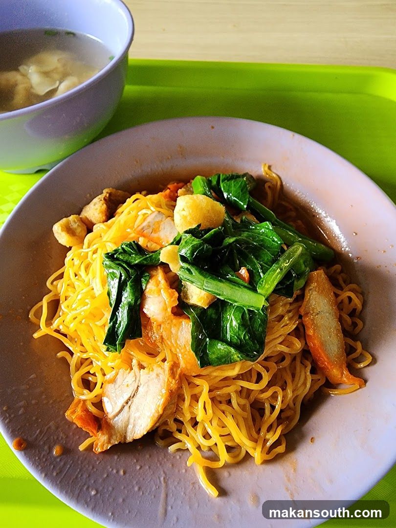 Noodle Dish with Vegetables and Soup