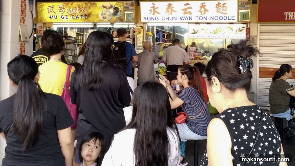 Crowded Food Stall Exterior