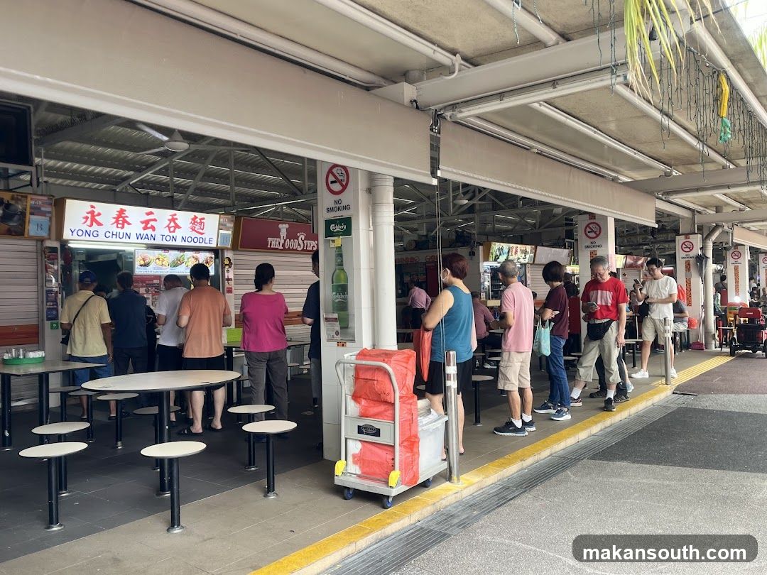 Food Stall Queue at Market