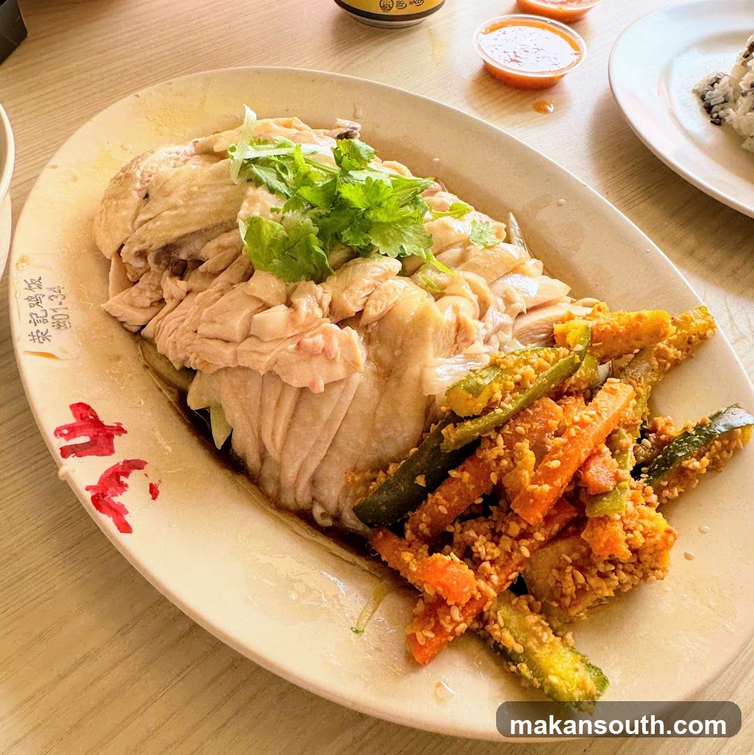Hainanese Chicken Rice with Pickled Vegetables