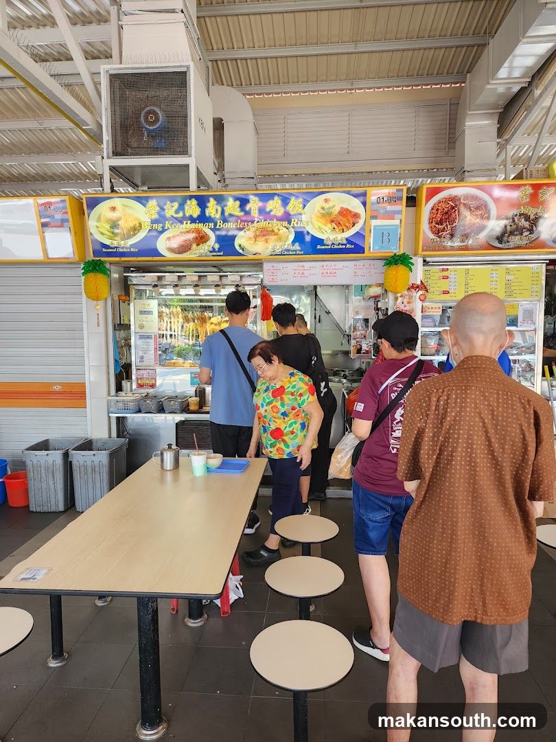 Food Stall Interior with Customers