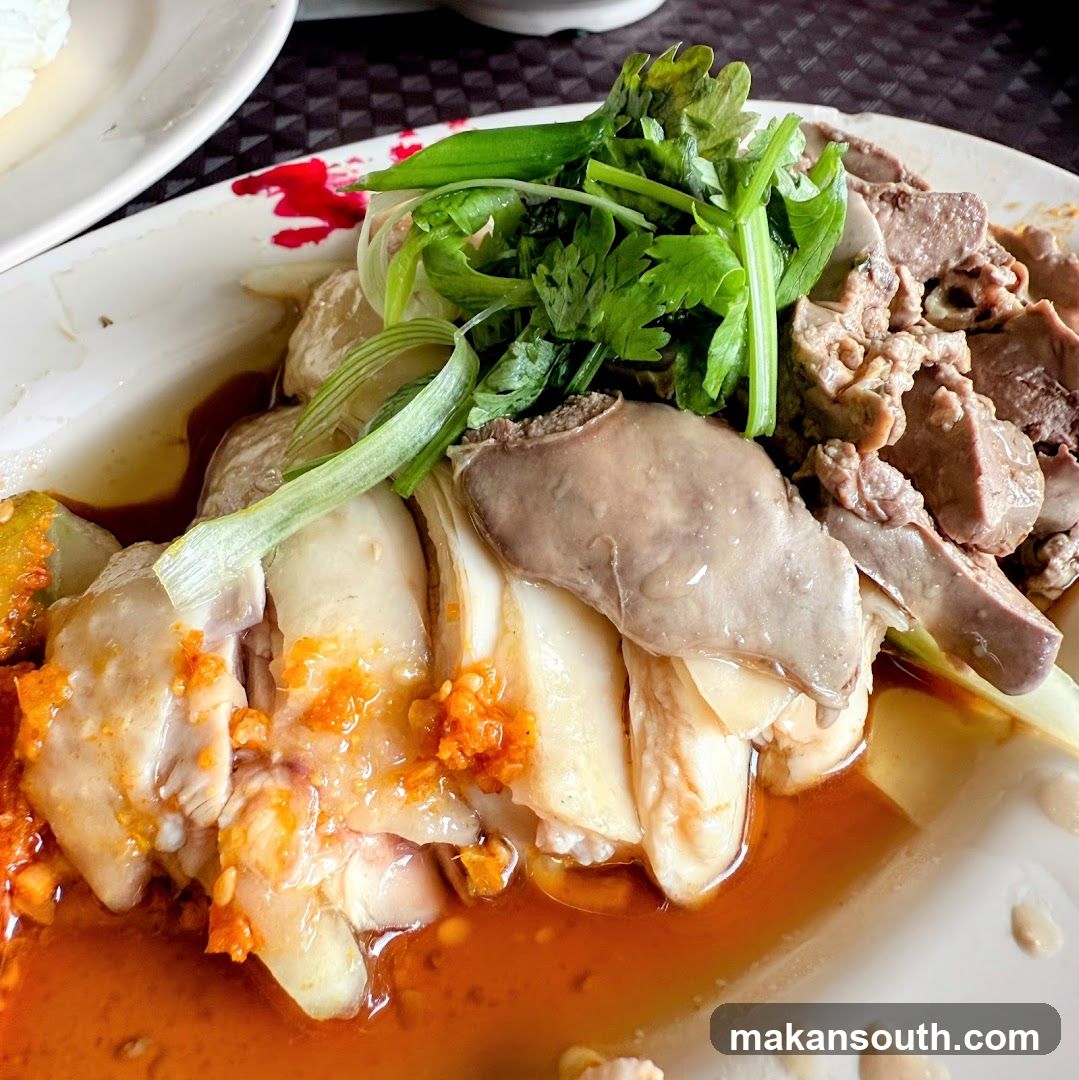 Steamed Chicken with Ginger and Scallion Sauce