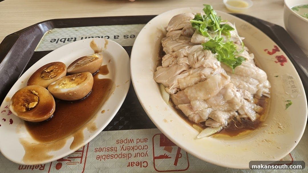 Hawker Meal with Chicken and Eggs