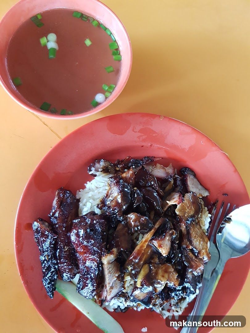 Roast Chicken Rice with Soup