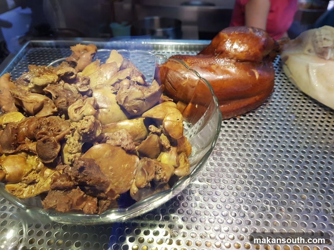 Roasted Chicken and Offal Display