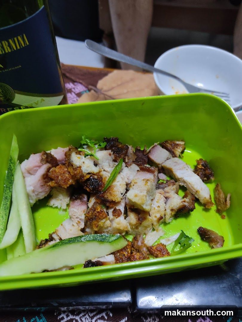 Food in a green container