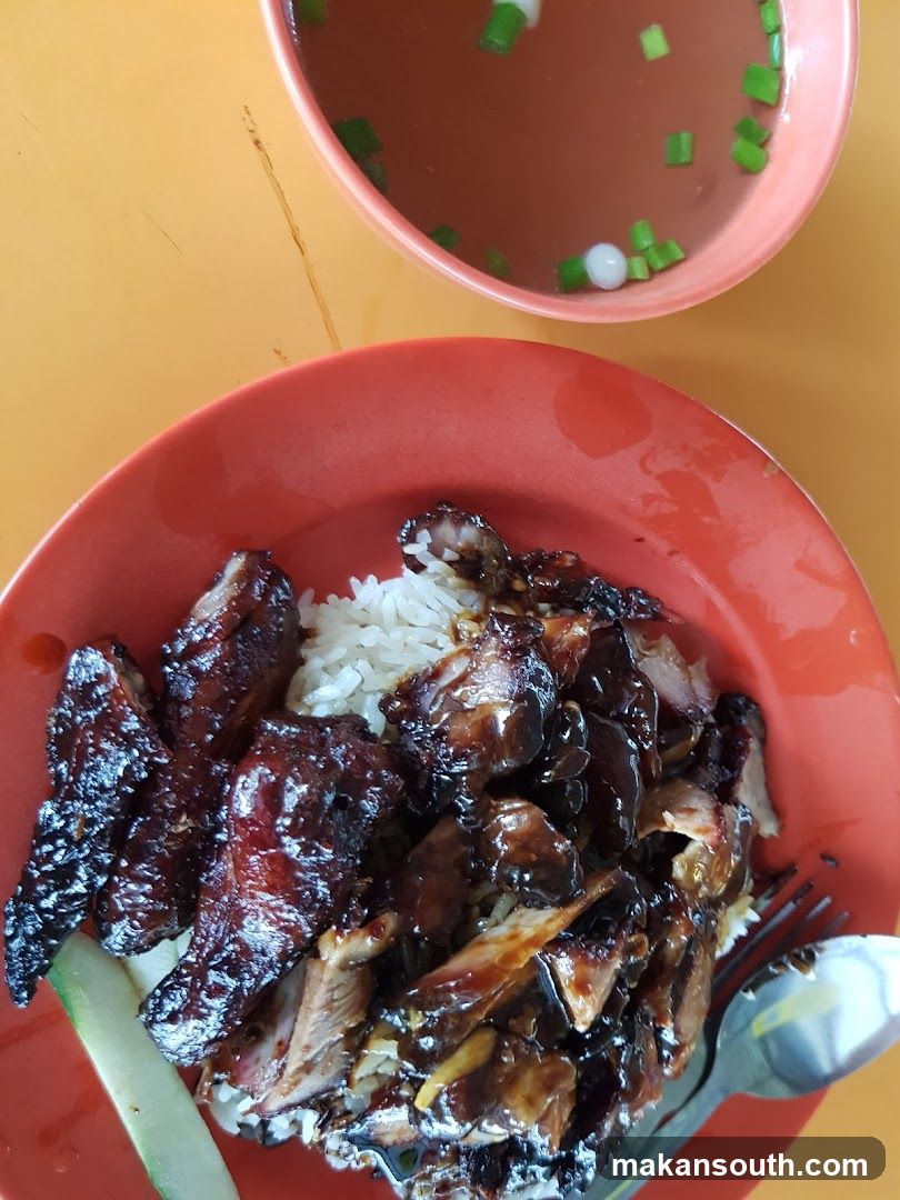 Roast Pork Rice Bowl with Soup