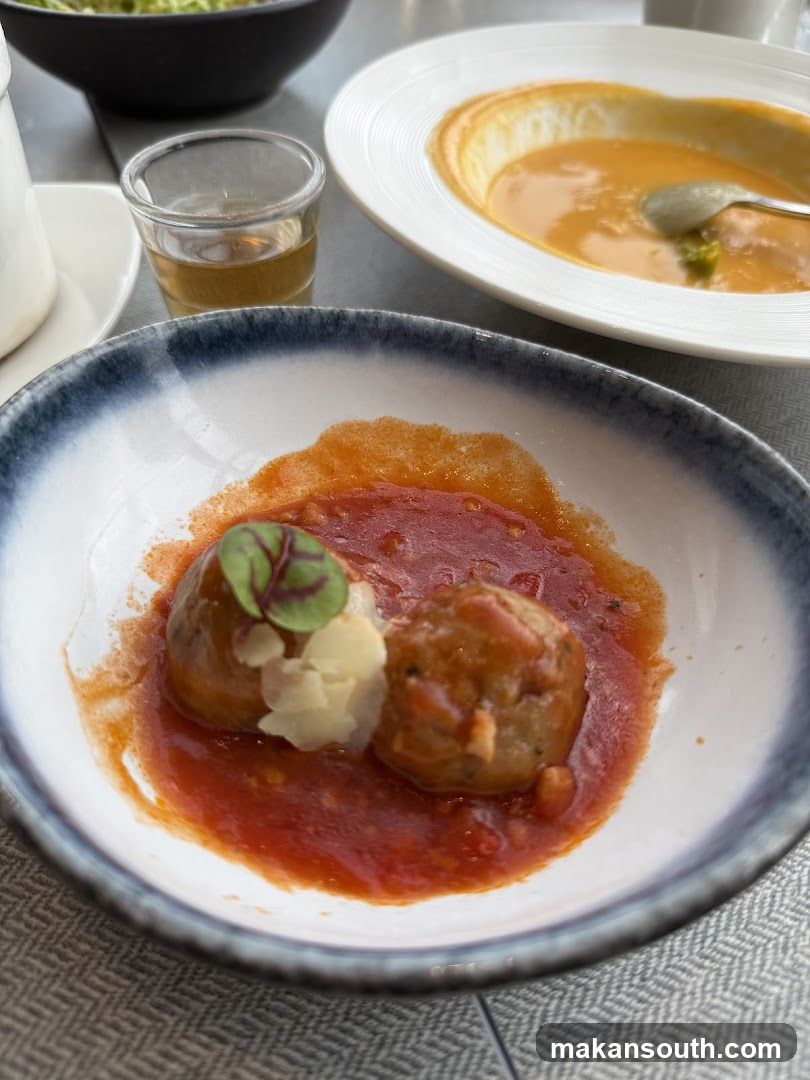 Dish with Meatballs in Tomato Sauce