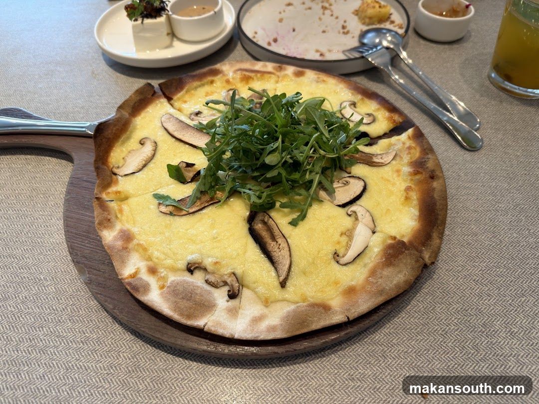Mushroom and Arugula Pizza