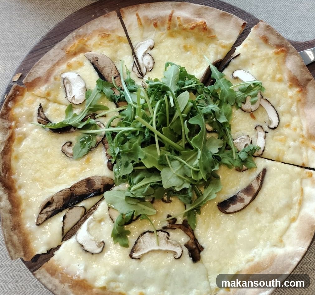 Mushroom and Arugula Pizza
