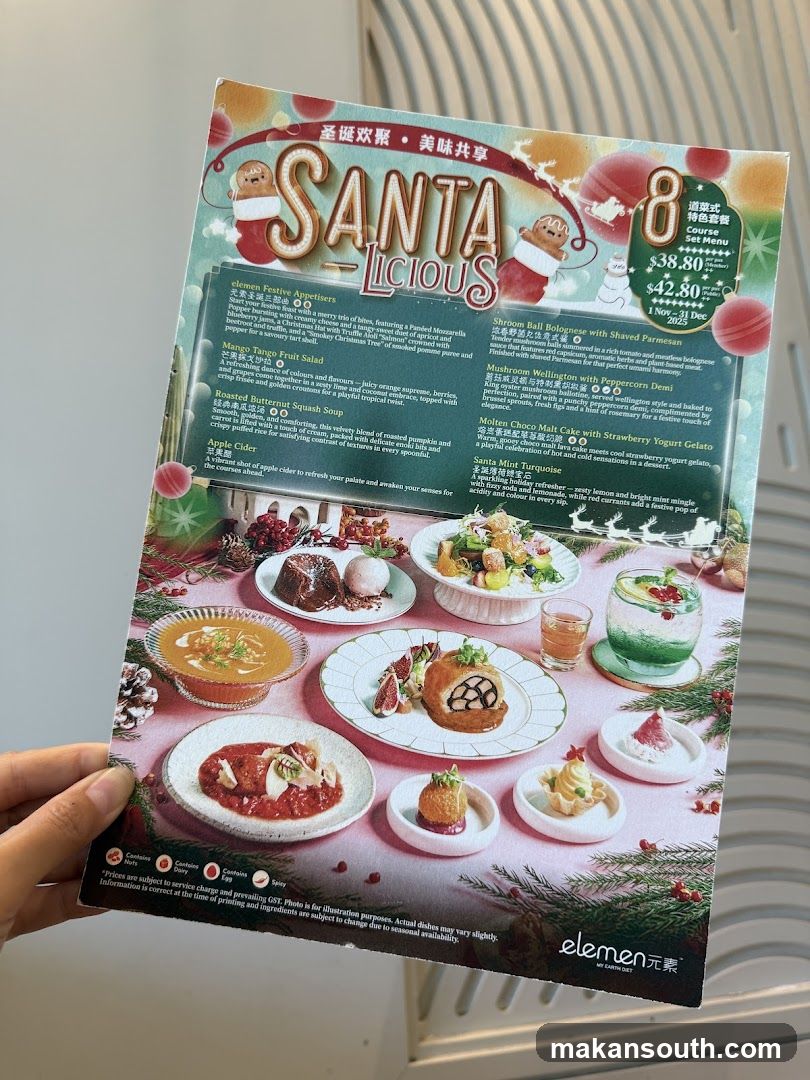 Santa Licious Menu