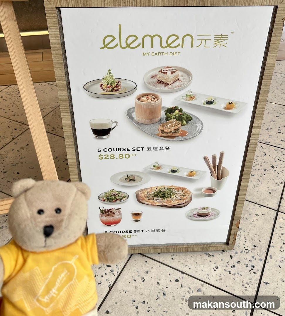 element 元素 menu board with teddy bear