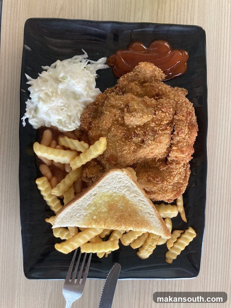 Fried Chicken Meal with Fries and Coleslaw