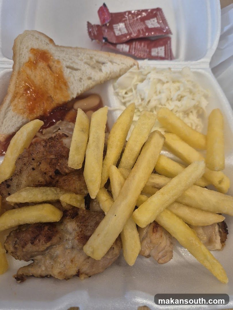 Takeout Meal with Fries and Sandwich
