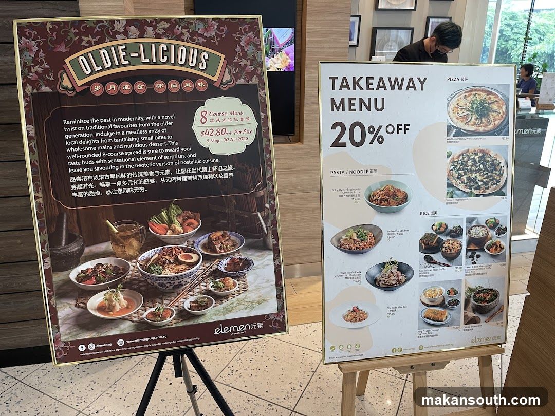 Oldie-Licious and Takeaway Menu Display