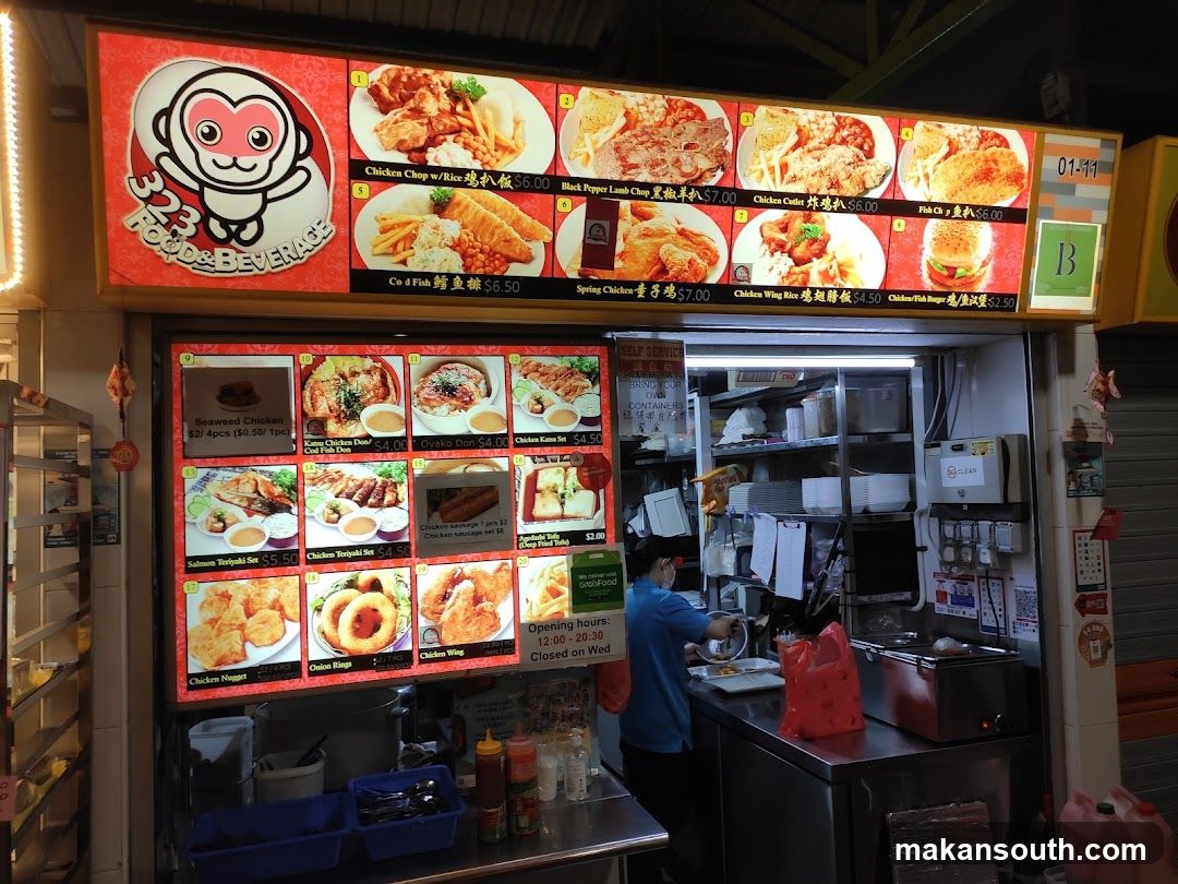 Food Stall Interior with Menu Display