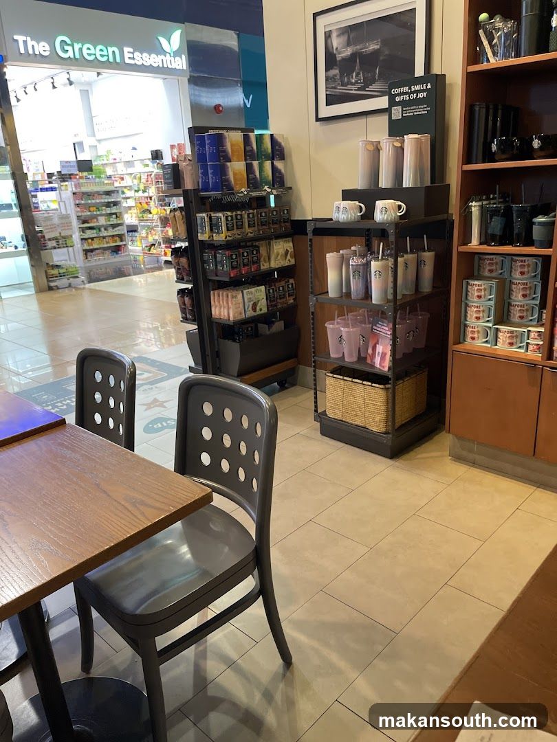 Starbucks Interior with Storefront View
