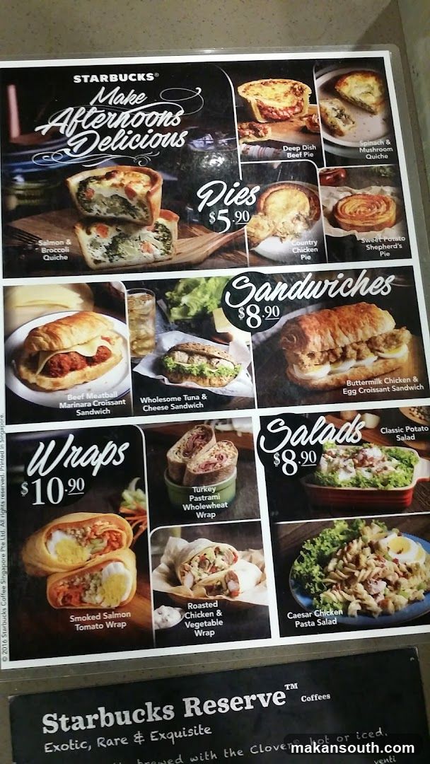 Starbucks Menu Flyer