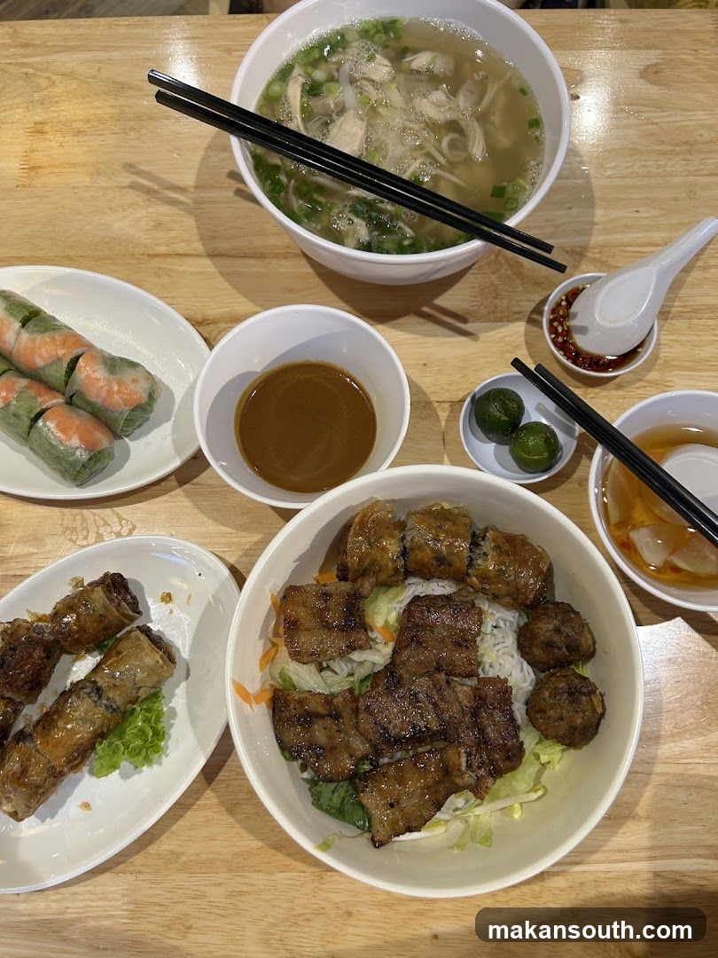 Vietnamese meal spread