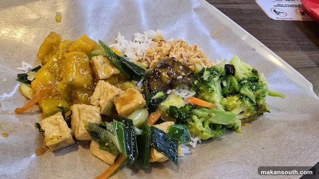 Takeout Meal with Rice and Vegetables