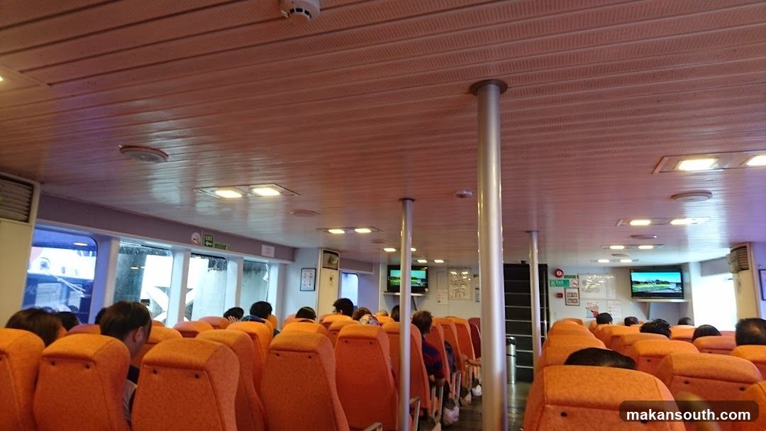 Ferry Interior with Orange Seats