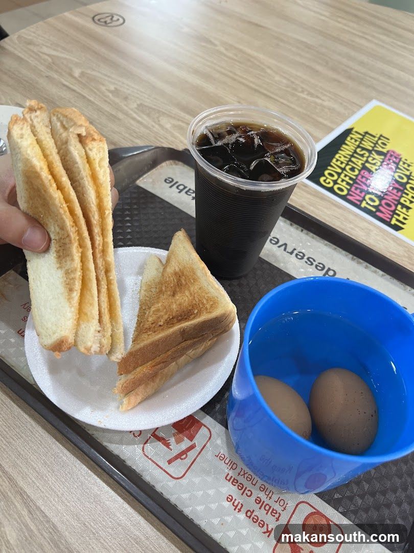 Food and drink on tray
