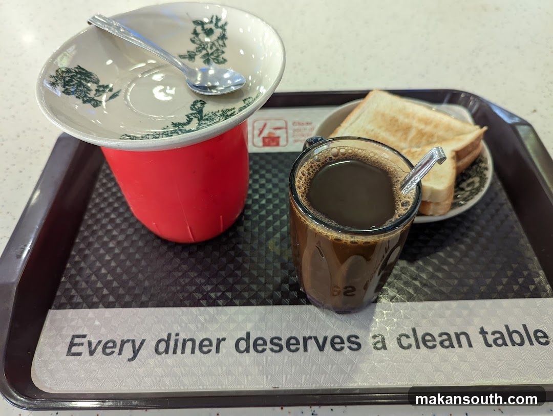 Diner's tray with coffee and toast