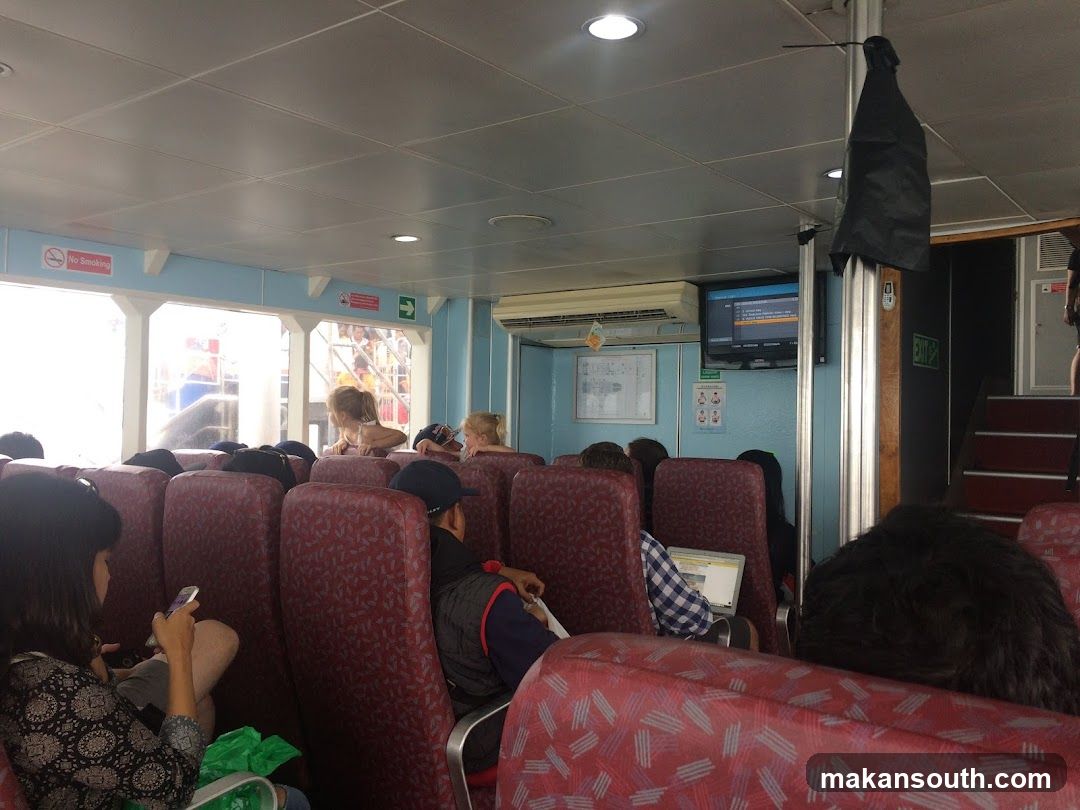 Ferry Interior with Passengers