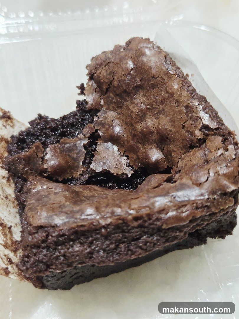 Brownie in plastic container