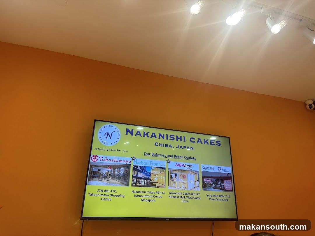 Nakanishi Cakes Display Screen