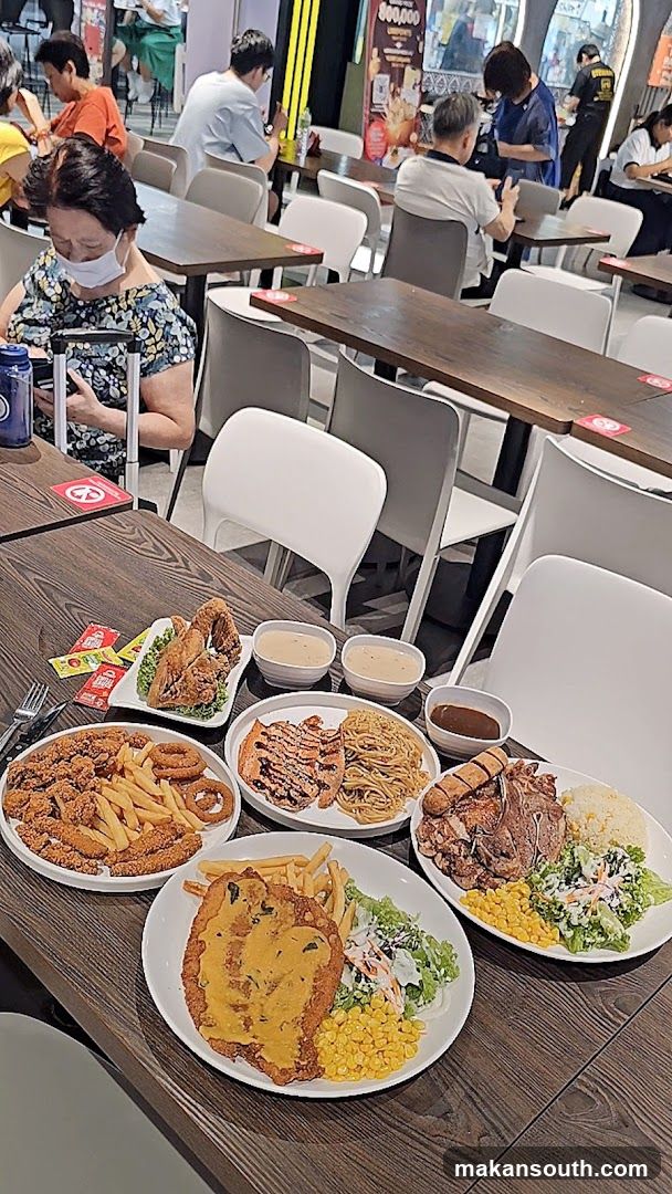 Food Table with Multiple Dishes