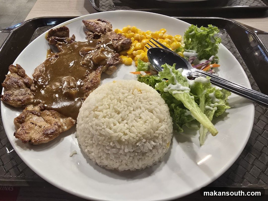 Pork Cutlet with Rice and Salad