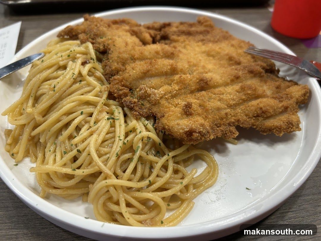 Breaded Cutlet with Pasta
